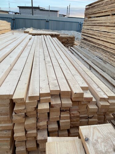 Доска обрезная 50х100х6000, сосна, 1 сорт, естественная влажность