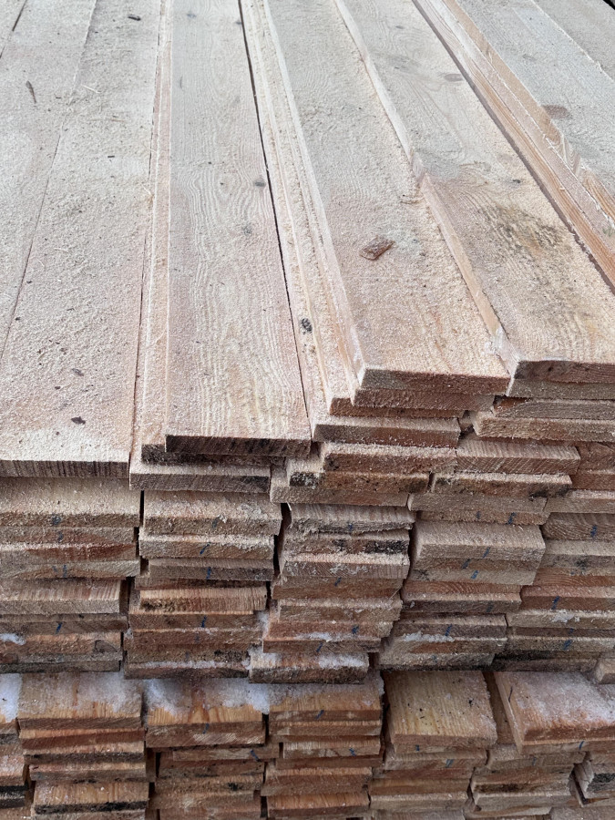 Доска обрезная 25х150х6000, ГОСТ. Сосна. 1 Сорт. Естественная влажность