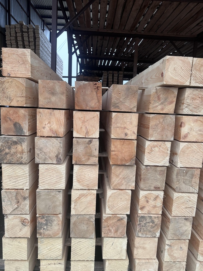 Брус строганный сухой 190х190х6000мм. Сосна. Камерной сушки 15-18%