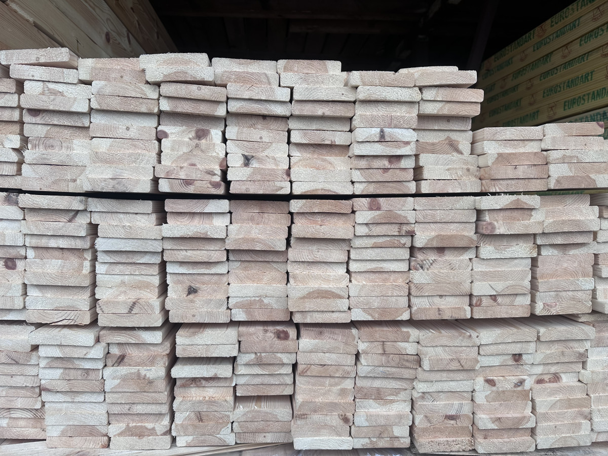 Доска строганная сухая 20х90х6000мм. Сосна. Камерной сушки. Влажность 12-14%